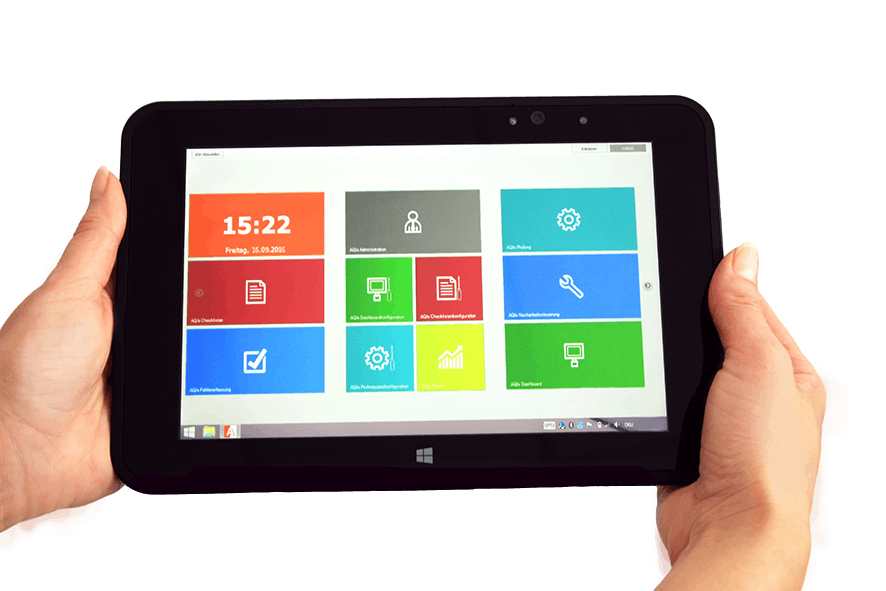 IGH-Prüfsoftware auf dem Tablet